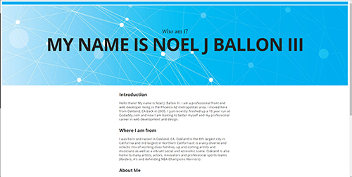 Codepen About Me example
